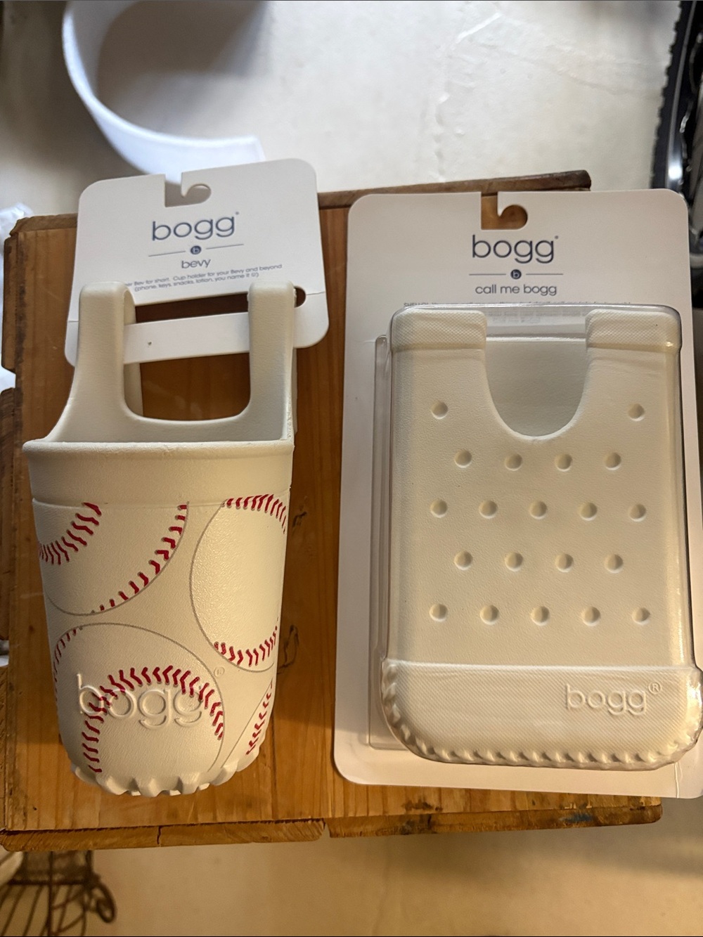 BOGG BAG White Baseball Phone & Accessory Holder Duo
